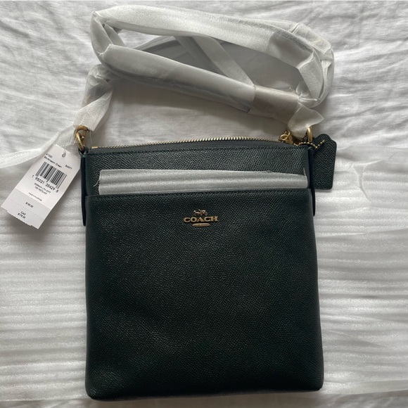 Coach Crossgrain Leather Kitt Amazon Green - Picture 8 of 9